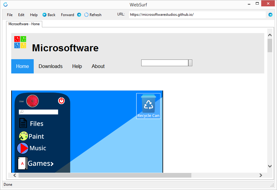 WebSurf Screenshot